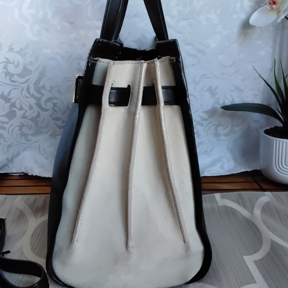 Kate Spade New York Parker Black & Suede Tote Crossbody Bag - Picture 3 of 9